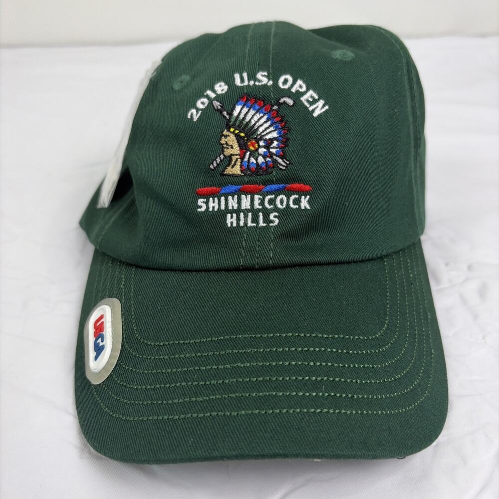 US Open Shinnecock Hills 2018 Adjustable Hat USGA Member Green With Ball Marker